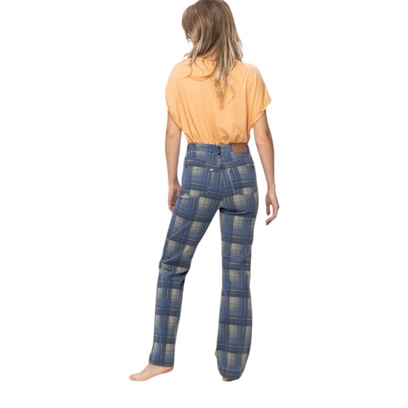 Judy Blue Vintage Plaid Straight Leg Jeans - Picture 8 of 12